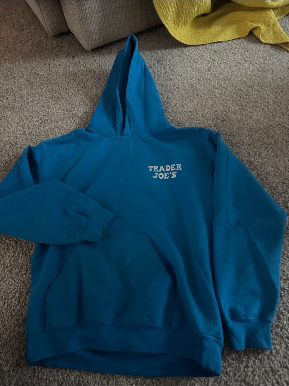 Trader Joe’s Turquoise Pineapple Pullover Hoodie Medium